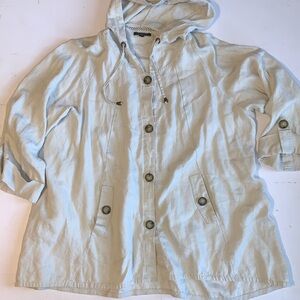 For Cynthia Natural Linen Jacket Women's Size 2X